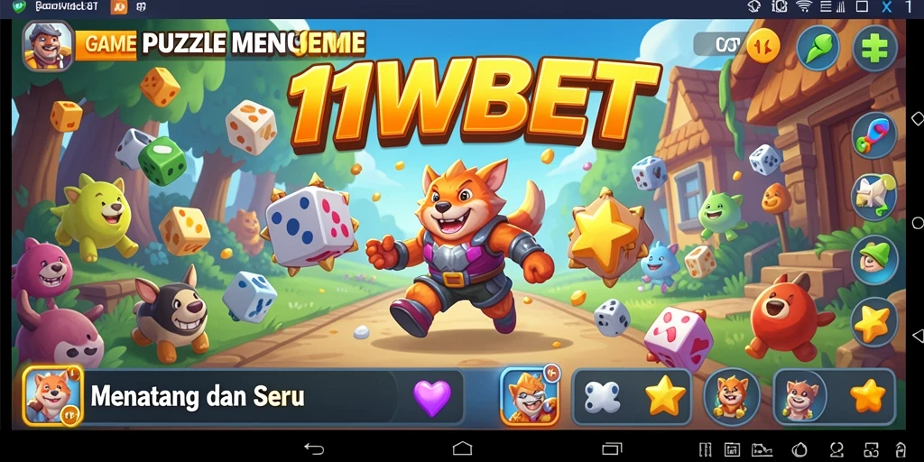 Tampilan gameplay seru dari 11WBET dengan teka-teki menarik.