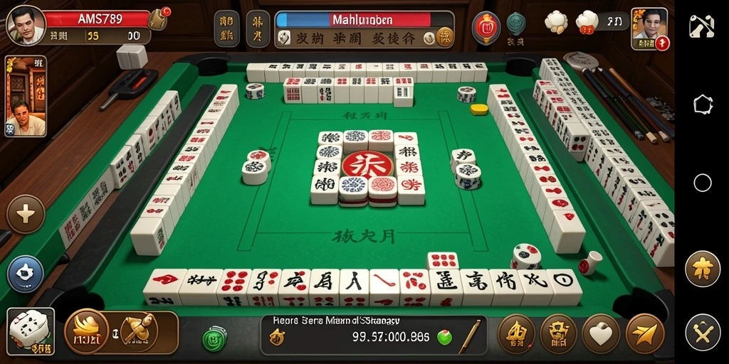 Screenshot menunjukkan momen seru permainan Mahjong di AMS789.