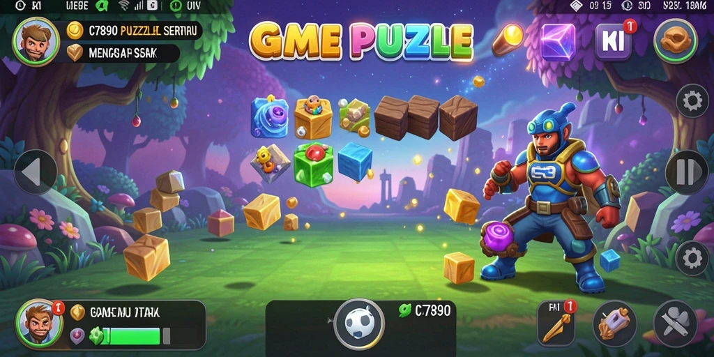 Tampilan gameplay Puzzle C7890 yang menantang dan mengasyikkan.