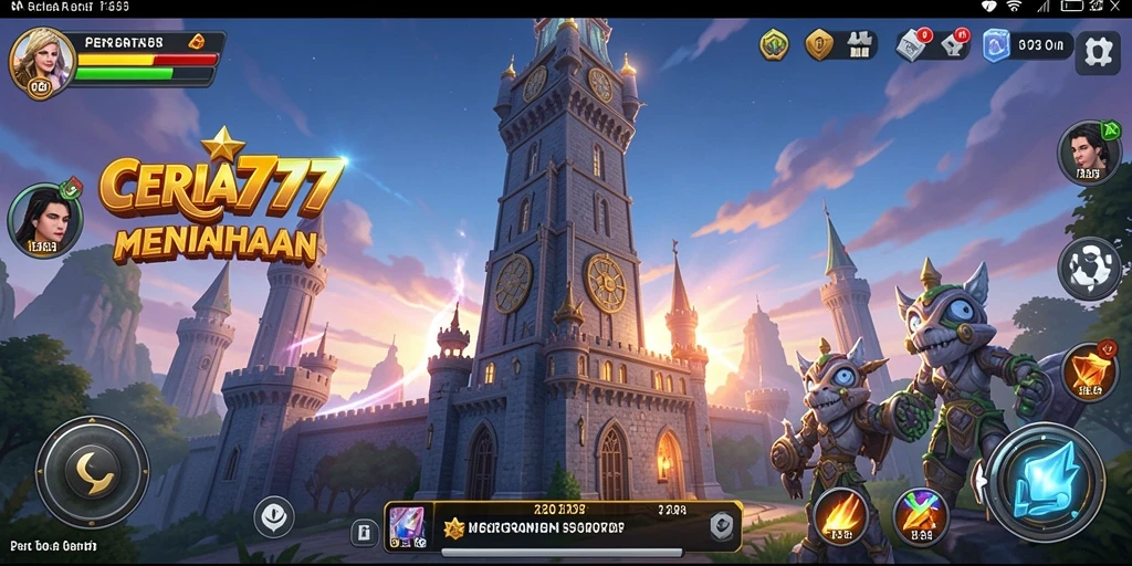 Tampilan gameplay Tower Defense yang menegangkan di CERIA777.
