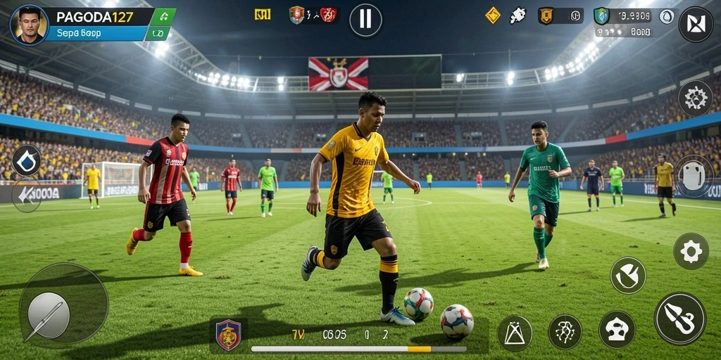 Tangkapan layar dari gameplay PAGODA127 yang intens di lapangan.