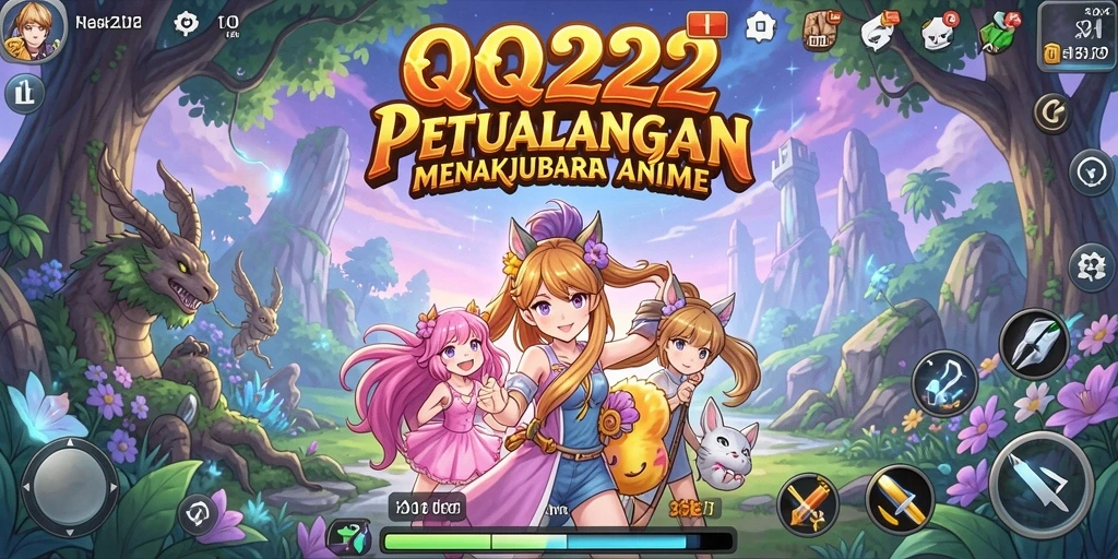 Menampilkan aksi seru dalam gameplay <strong>QQ222</strong> dengan karakter anime ikonik.